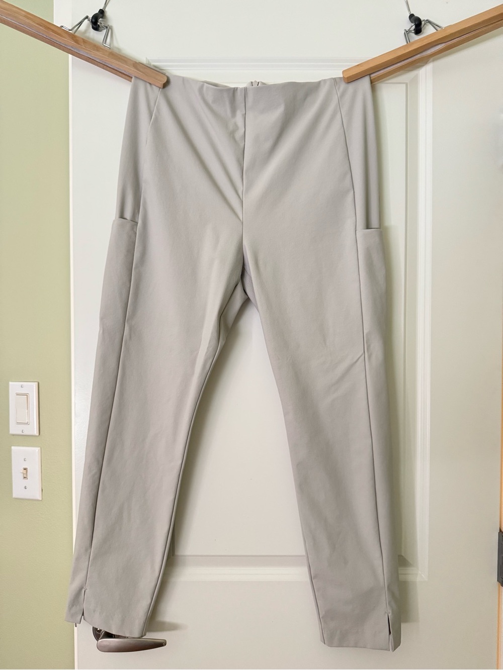 Women’s Athleta Travel Straight-Leg Pants, Cream, 14P